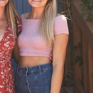 Off the shoulder crop top